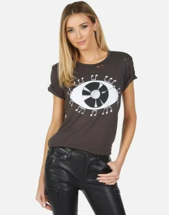 Shop Wolf Record Eye Women Short Sleeve