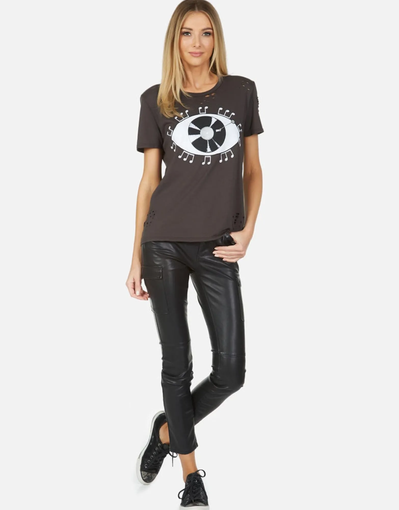 Shop Wolf Record Eye Women Short Sleeve