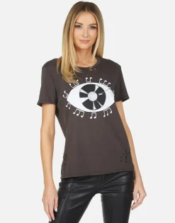 Shop Wolf Record Eye Women Short Sleeve