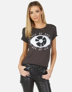 Shop Wolf Record Eye Women Short Sleeve
