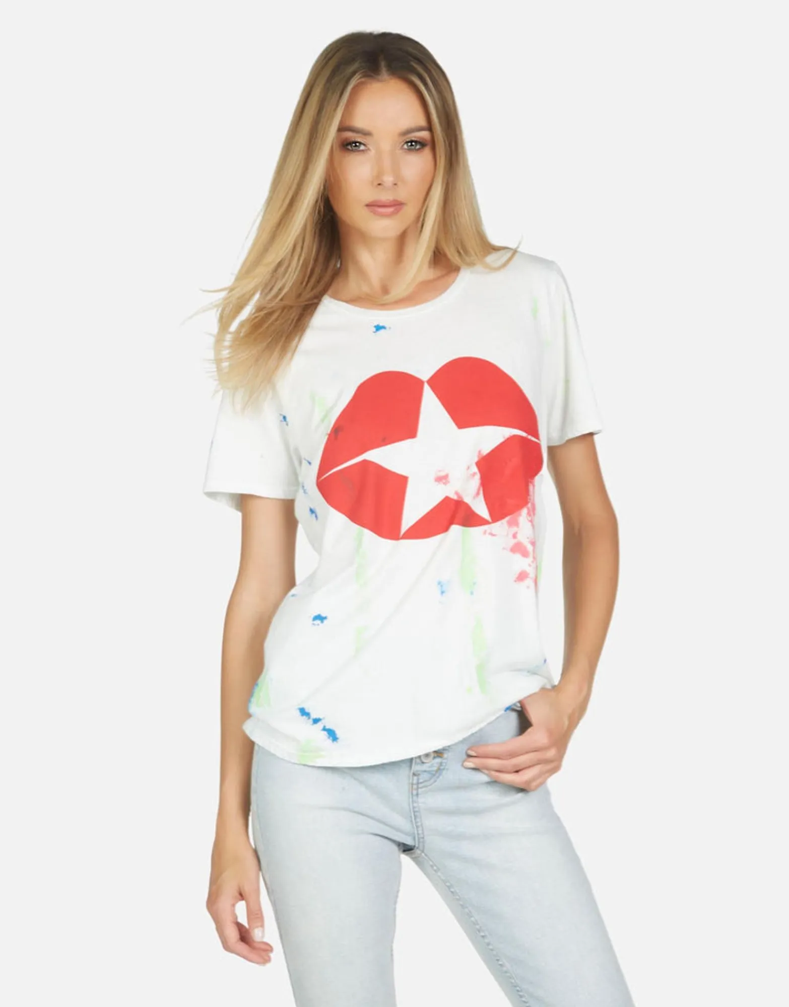 Clearance Wolf Star Kiss Women Short Sleeve