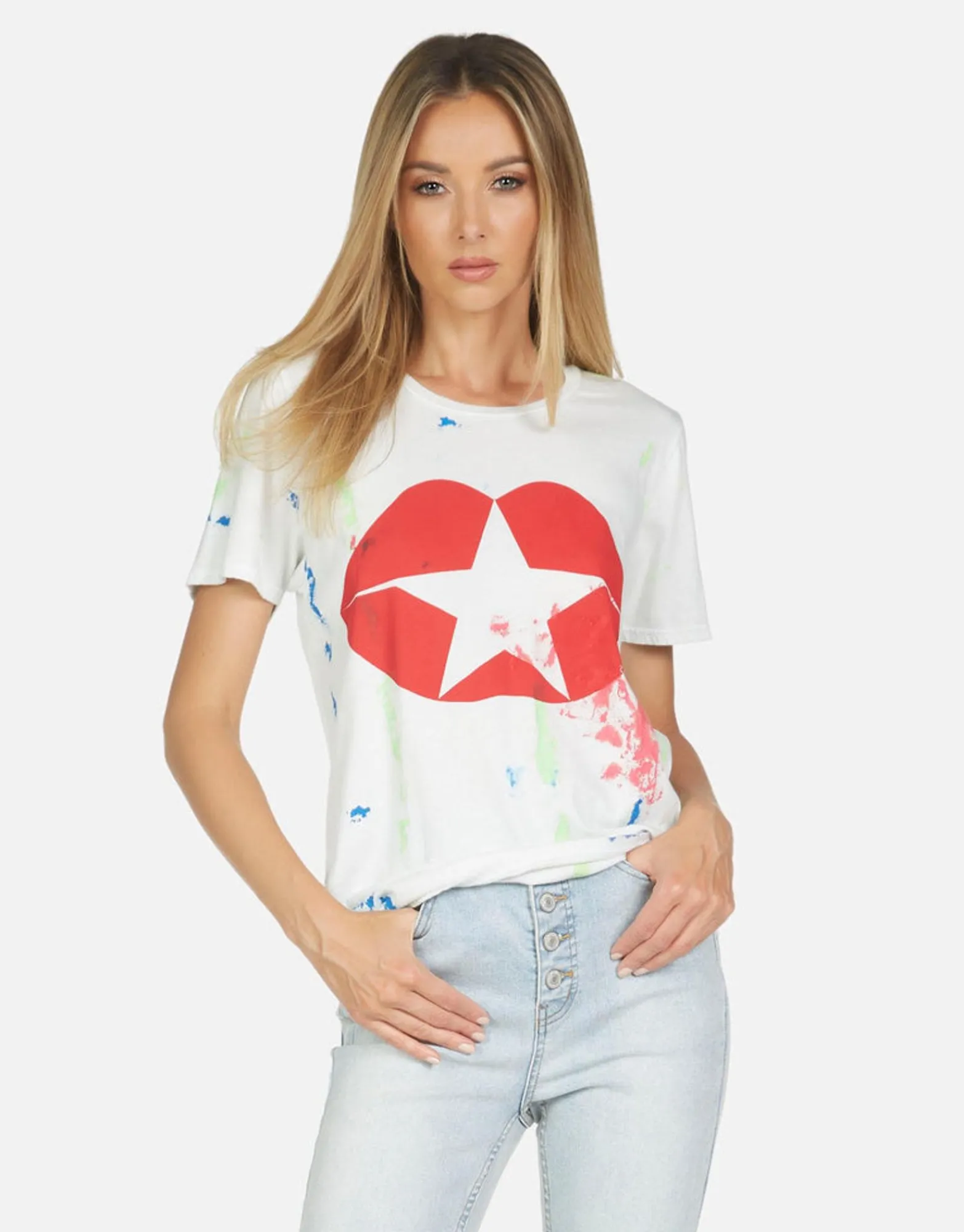 Clearance Wolf Star Kiss Women Short Sleeve