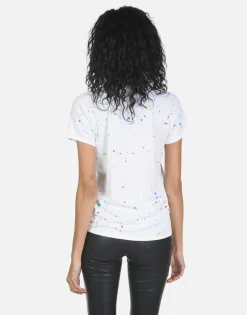 Hot Wolf Text Happy Face Women Short Sleeve