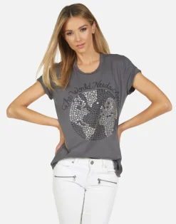 Best Wolf World Needs Love Women Short Sleeve