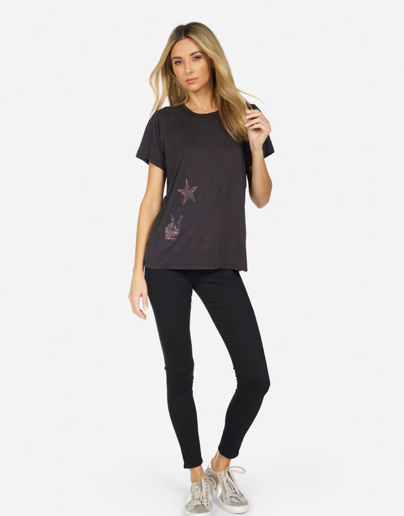 New Wolf X Crystal Elements Women Short Sleeve
