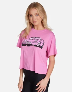 Best Sale Women'S Barbie Convertible Crop Tee In | Rue By Women Short Sleeve
