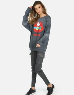 Online Woodstock Lip 3 Days Of Peace Pullover | Anela By Women Long Sleeve