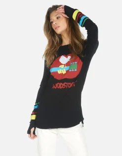 New Woodstock Lip 3 Days Of Peace Fitted Top | Mckinley By Women Long Sleeve