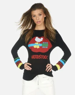 New Woodstock Lip 3 Days Of Peace Fitted Top | Mckinley By Women Long Sleeve