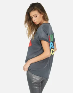 Online Woodstock Lip Boyfriend Tee | Wolf By Women Short Sleeve