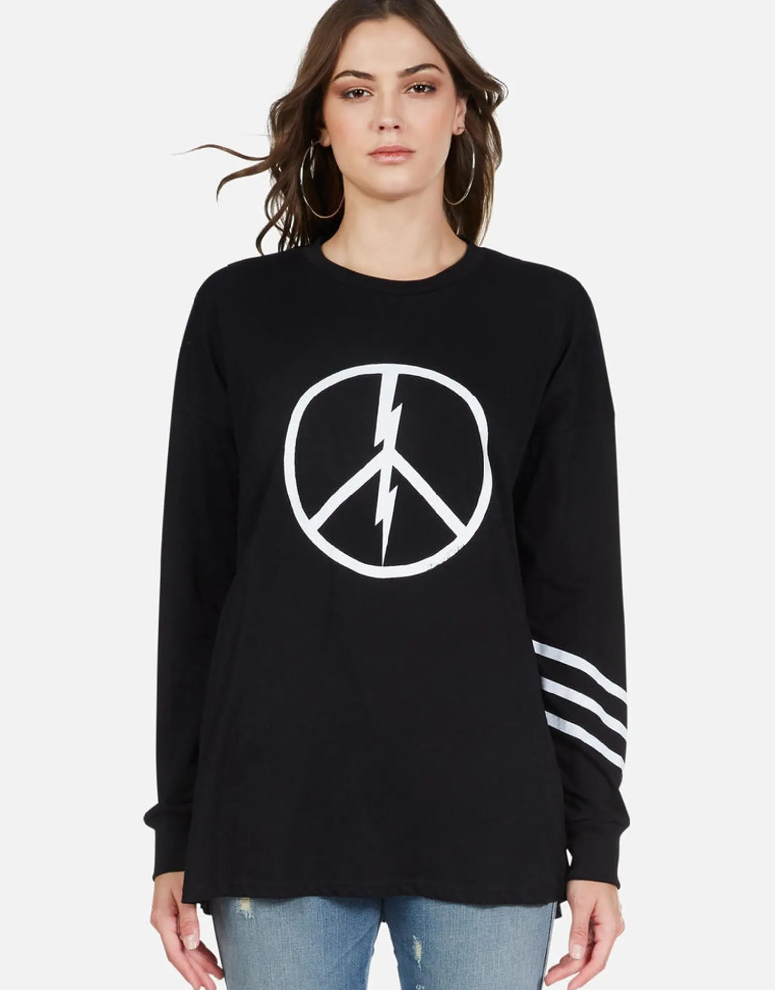 Clearance World Peace Oversized Drop Shoulder Tee | Lassie By Women Long Sleeve