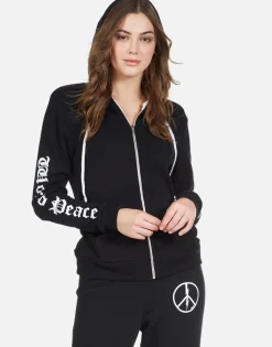Best Sale World Peace Zip Up Hoodie | Lennox By Women Hoodies