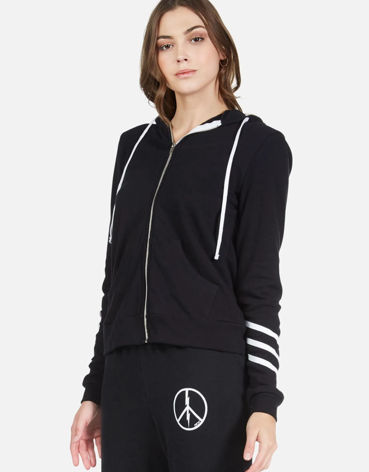 Best Sale World Peace Zip Up Hoodie | Lennox By Women Hoodies