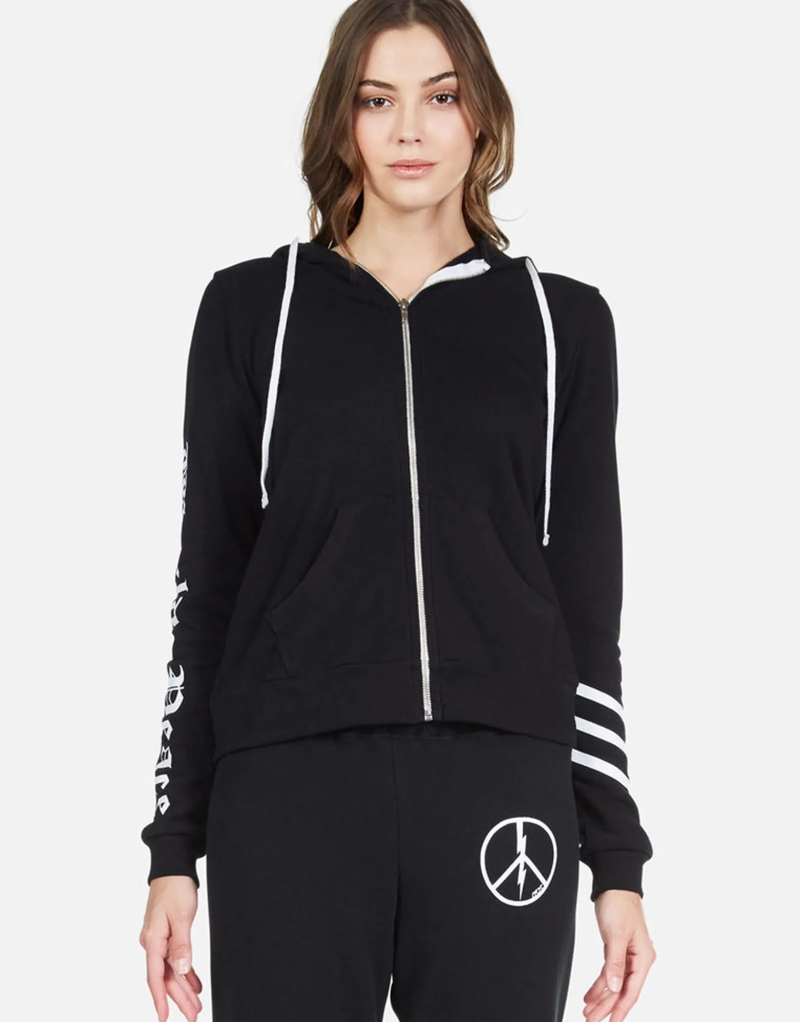 Best Sale World Peace Zip Up Hoodie | Lennox By Women Hoodies