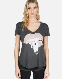 Best Xo Shh Lip S/S V-Neck Tee | Emmalyn By Women Short Sleeve
