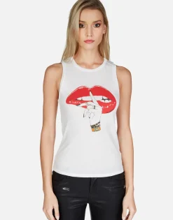 Online Xo Shh Lip Tank Tee | Ashlin By Women Tanks