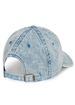 Store Yellow Smiley Patch Denim Hat In | Reina By Hats